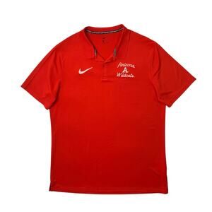 Arizona Wildcats Shirt Mens XL Red Moisture Wicking Performance Nike Golf Polo